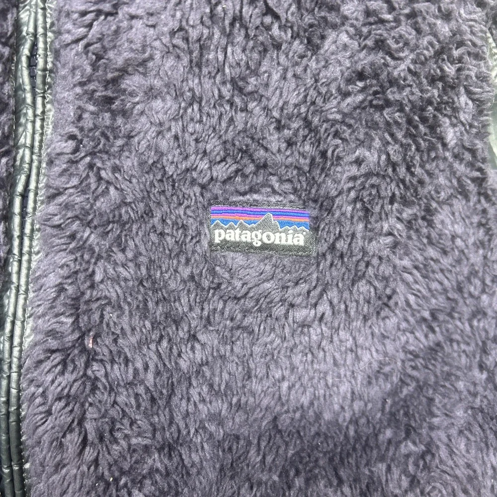 Patagonia Los Gatos Deep Pile Vest Womens M Purple Full‎ Zip Reversible Pockets